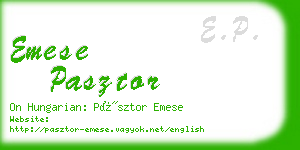 emese pasztor business card